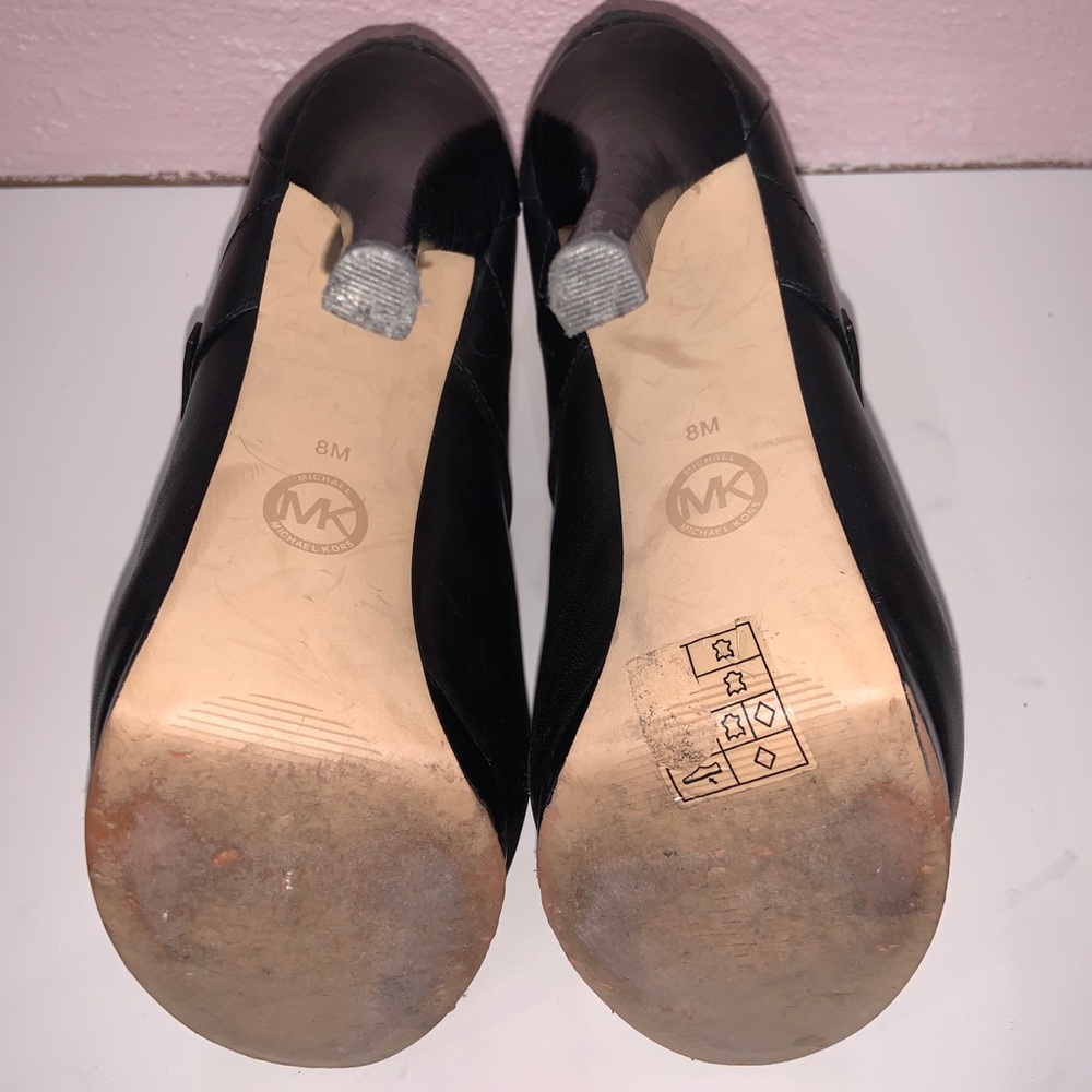 Black peep-toe booties - Picture 4 of 4